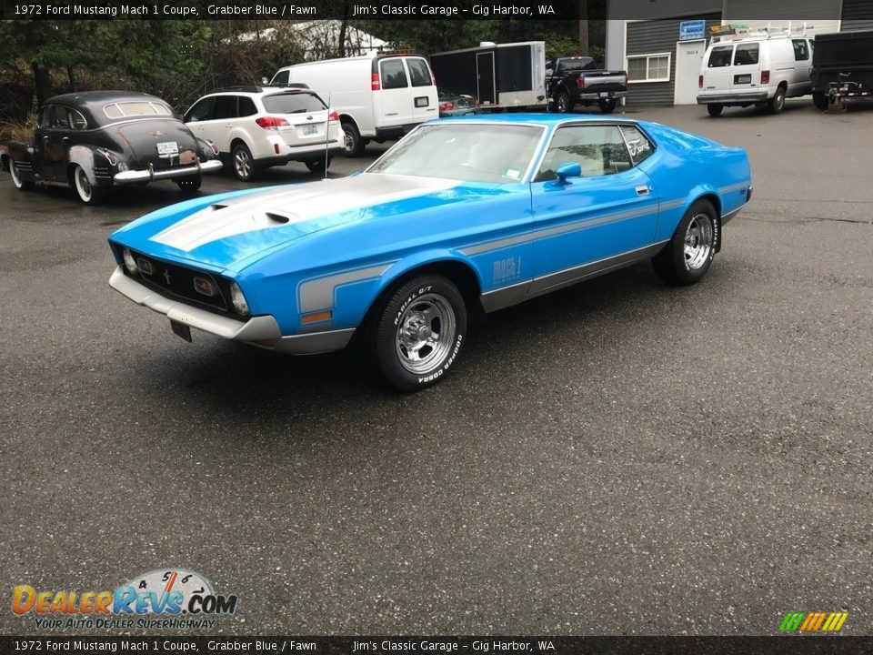 Front 3/4 View of 1972 Ford Mustang Mach 1 Coupe Photo #11