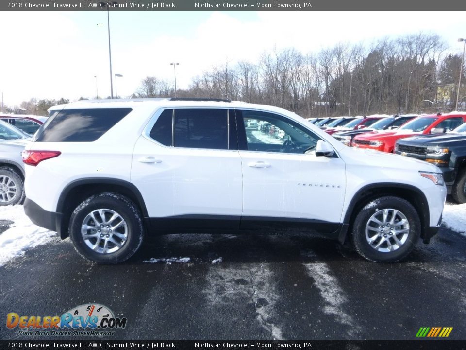 2018 Chevrolet Traverse LT AWD Summit White / Jet Black Photo #6