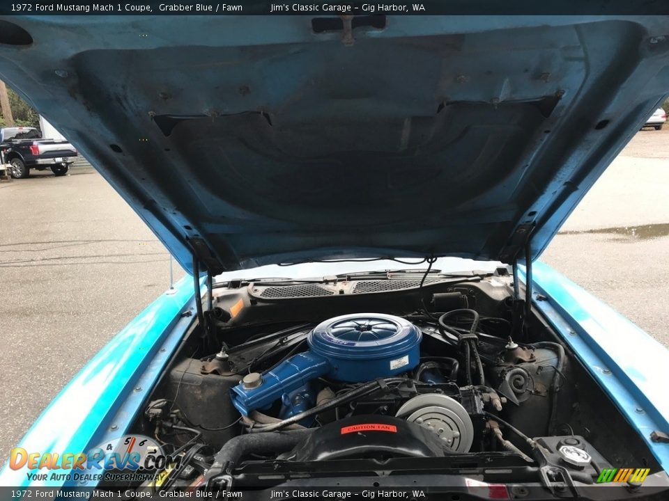 1972 Ford Mustang Mach 1 Coupe Grabber Blue / Fawn Photo #23