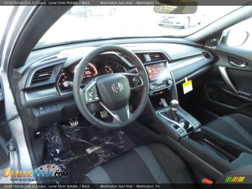 Black Interior - 2018 Honda Civic Si Coupe Photo #6