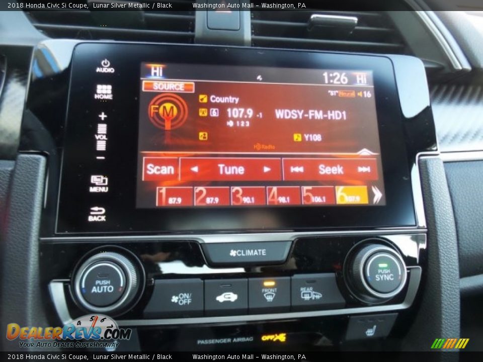 Controls of 2018 Honda Civic Si Coupe Photo #11