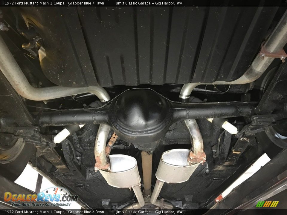 Undercarriage of 1972 Ford Mustang Mach 1 Coupe Photo #28