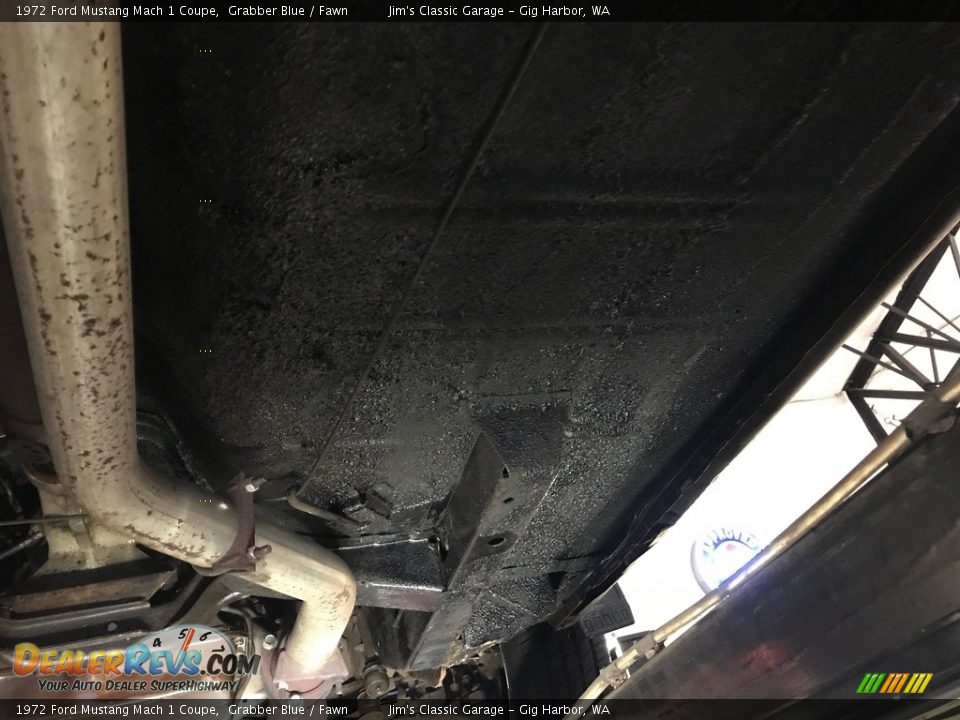 1972 Ford Mustang Mach 1 Coupe Grabber Blue / Fawn Photo #32