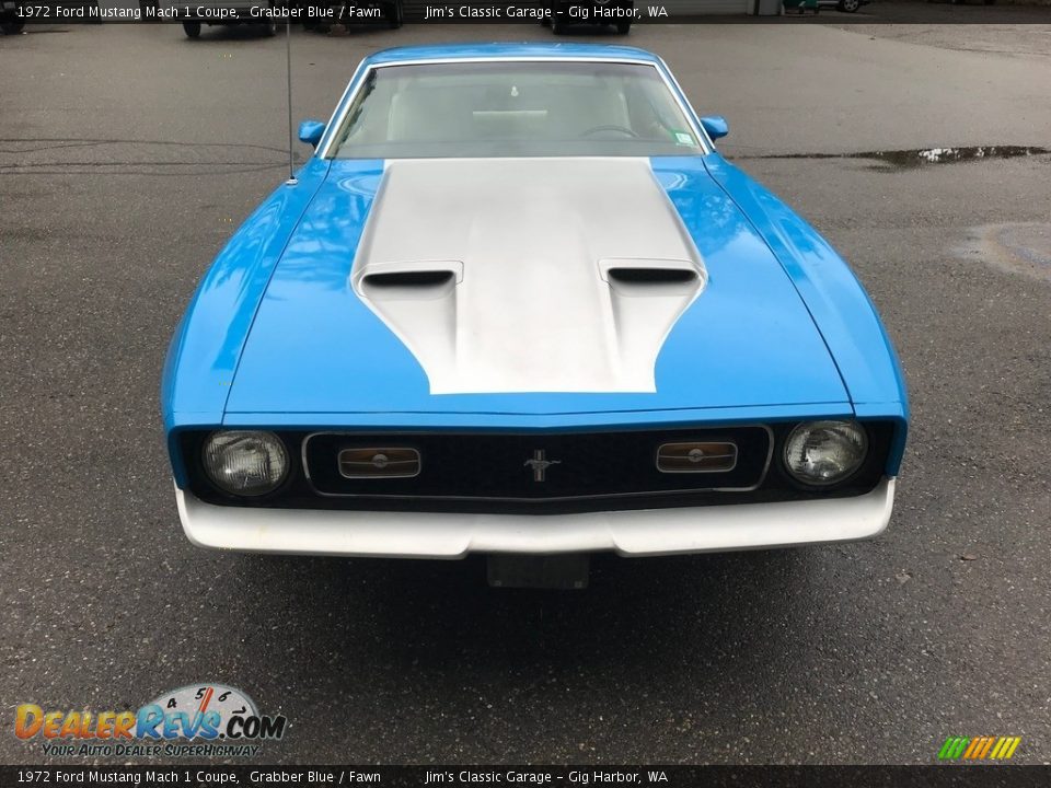 1972 Ford Mustang Mach 1 Coupe Grabber Blue / Fawn Photo #33