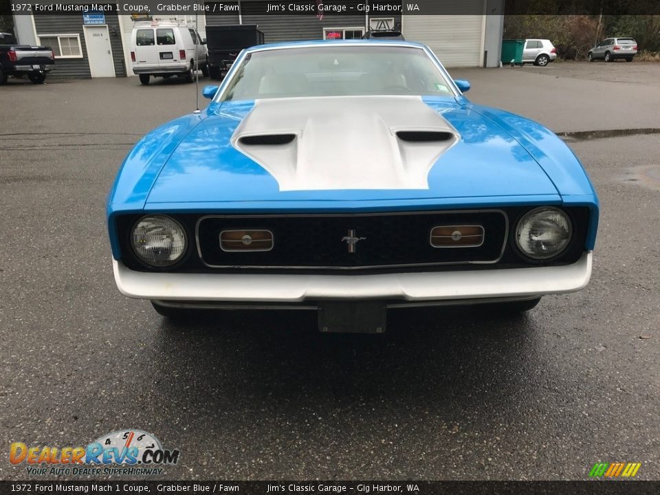 1972 Ford Mustang Mach 1 Coupe Grabber Blue / Fawn Photo #34