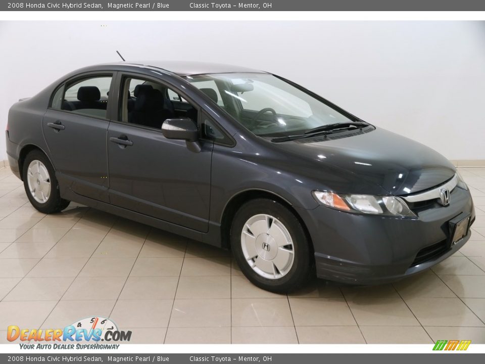 2008 Honda Civic Hybrid Sedan Magnetic Pearl / Blue Photo #1