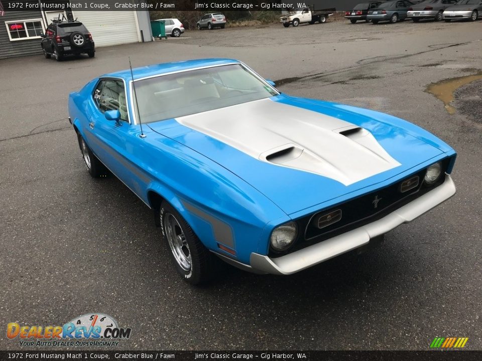Grabber Blue 1972 Ford Mustang Mach 1 Coupe Photo #36