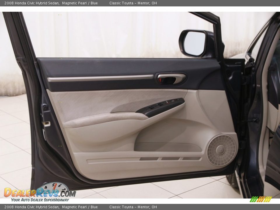 2008 Honda Civic Hybrid Sedan Magnetic Pearl / Blue Photo #4