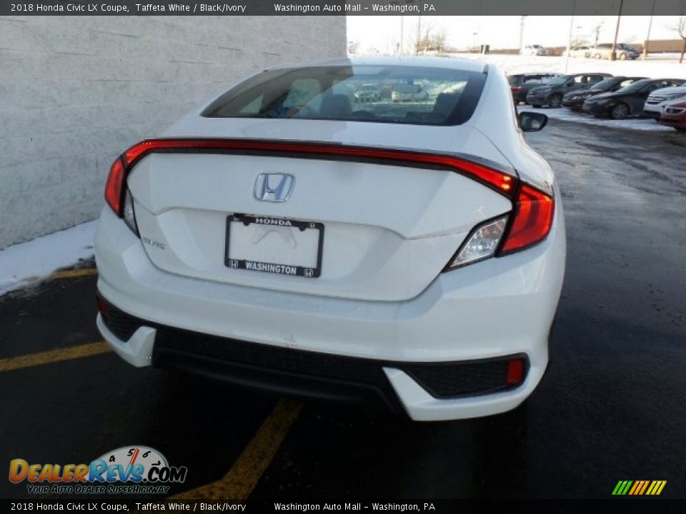 2018 Honda Civic LX Coupe Taffeta White / Black/Ivory Photo #4