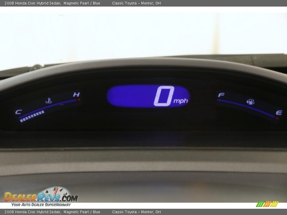 2008 Honda Civic Hybrid Sedan Magnetic Pearl / Blue Photo #8