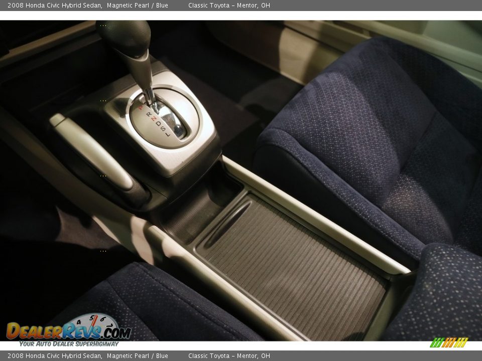 2008 Honda Civic Hybrid Sedan Magnetic Pearl / Blue Photo #10
