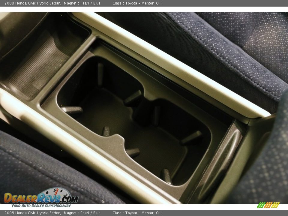 2008 Honda Civic Hybrid Sedan Magnetic Pearl / Blue Photo #11