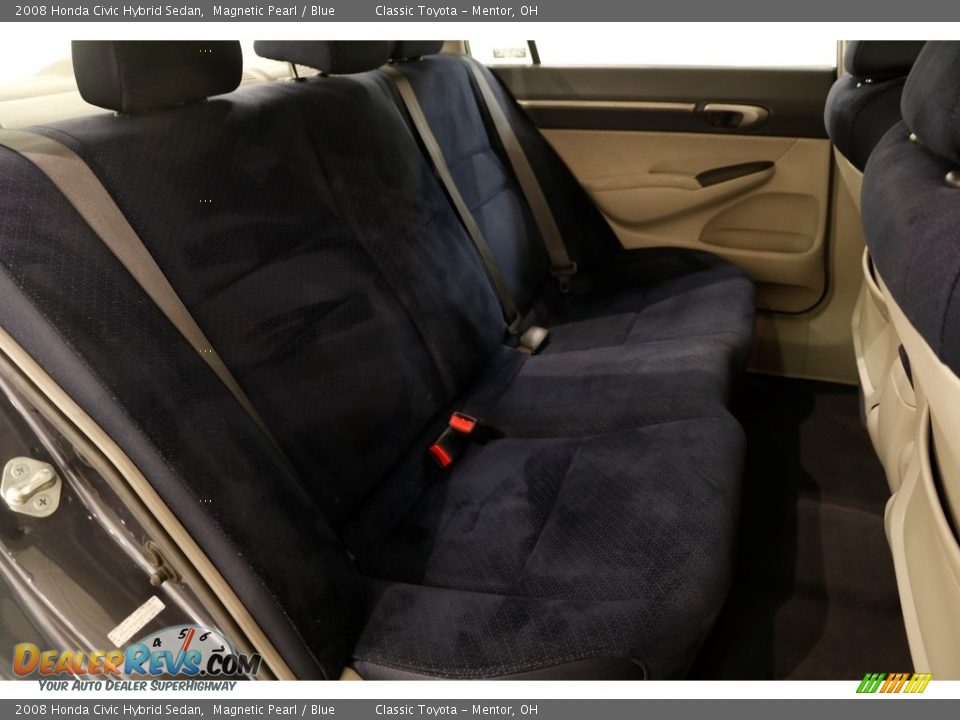 2008 Honda Civic Hybrid Sedan Magnetic Pearl / Blue Photo #13