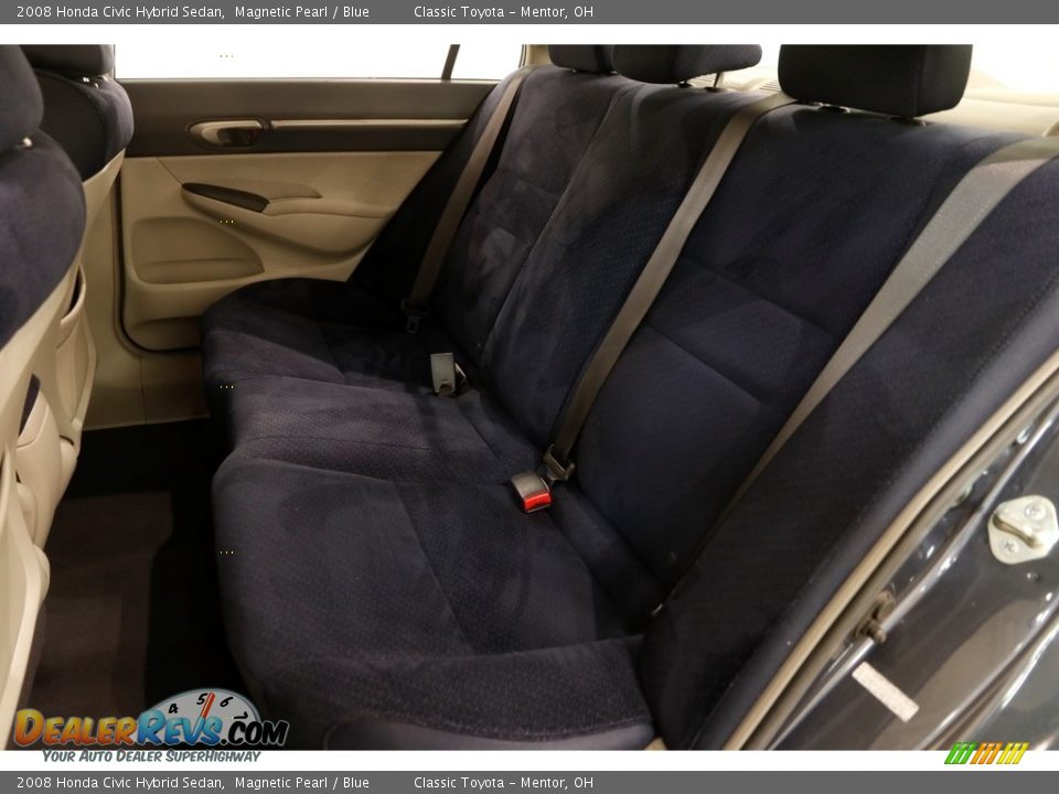 2008 Honda Civic Hybrid Sedan Magnetic Pearl / Blue Photo #14