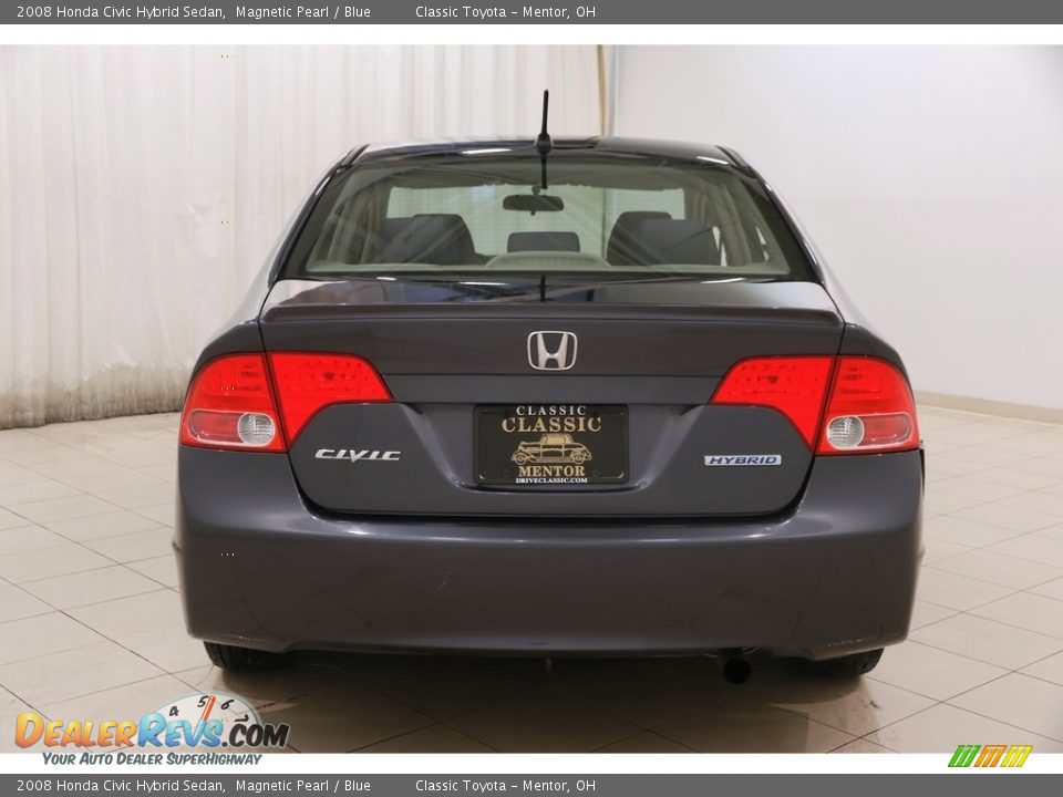2008 Honda Civic Hybrid Sedan Magnetic Pearl / Blue Photo #15