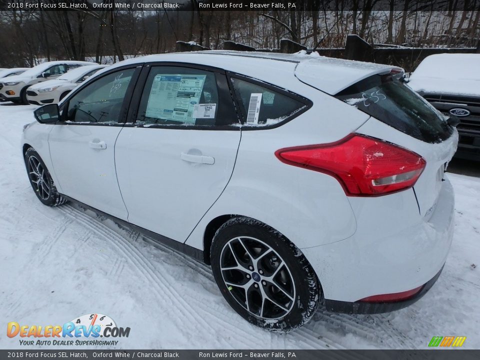 2018 Ford Focus SEL Hatch Oxford White / Charcoal Black Photo #6