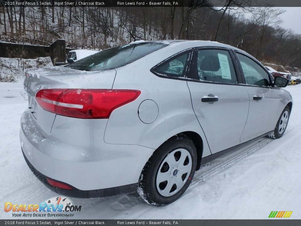 2018 Ford Focus S Sedan Ingot Silver / Charcoal Black Photo #3