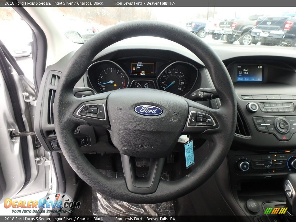 2018 Ford Focus S Sedan Steering Wheel Photo #16