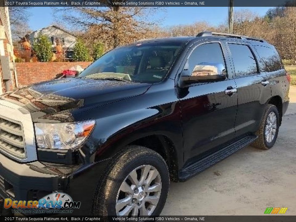 2017 Toyota Sequoia Platinum 4x4 Black / Graphite Photo #1