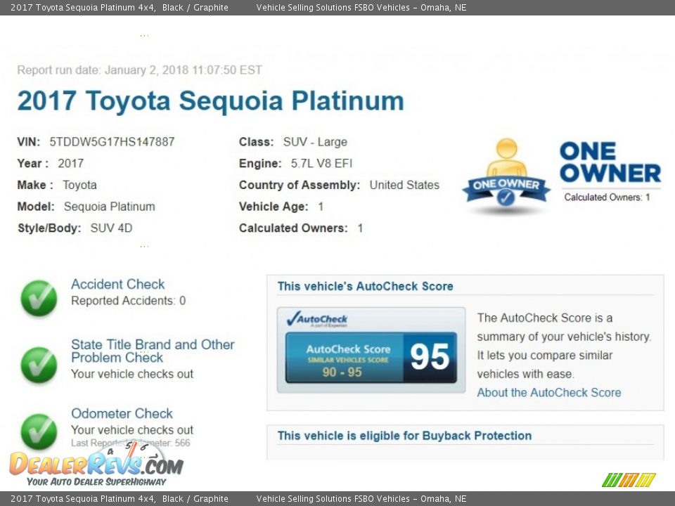 Dealer Info of 2017 Toyota Sequoia Platinum 4x4 Photo #2