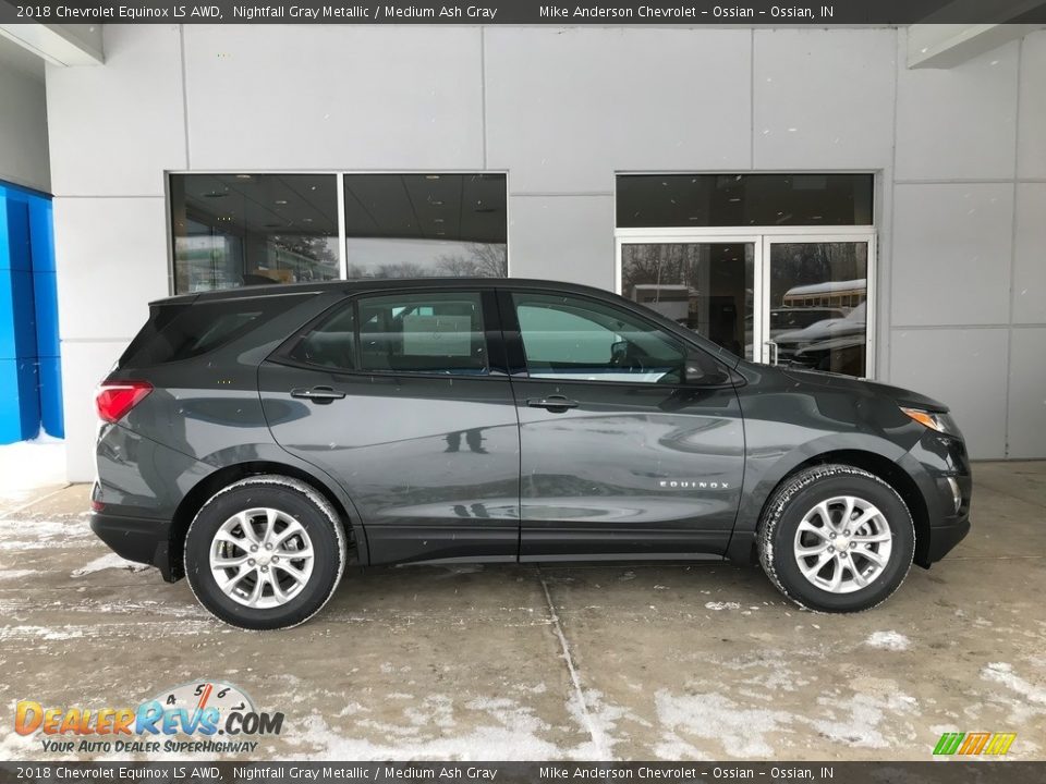 2018 Chevrolet Equinox LS AWD Nightfall Gray Metallic / Medium Ash Gray Photo #2