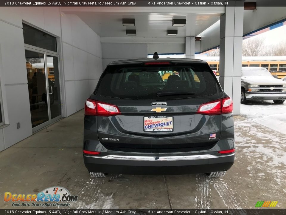 2018 Chevrolet Equinox LS AWD Nightfall Gray Metallic / Medium Ash Gray Photo #6