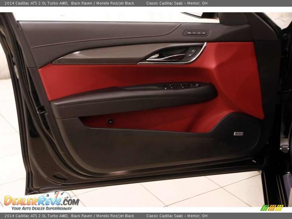2014 Cadillac ATS 2.0L Turbo AWD Black Raven / Morello Red/Jet Black Photo #4