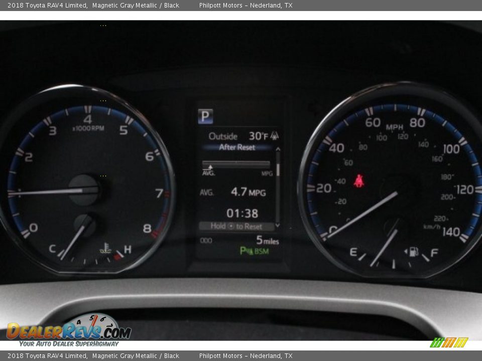 2018 Toyota RAV4 Limited Magnetic Gray Metallic / Black Photo #21