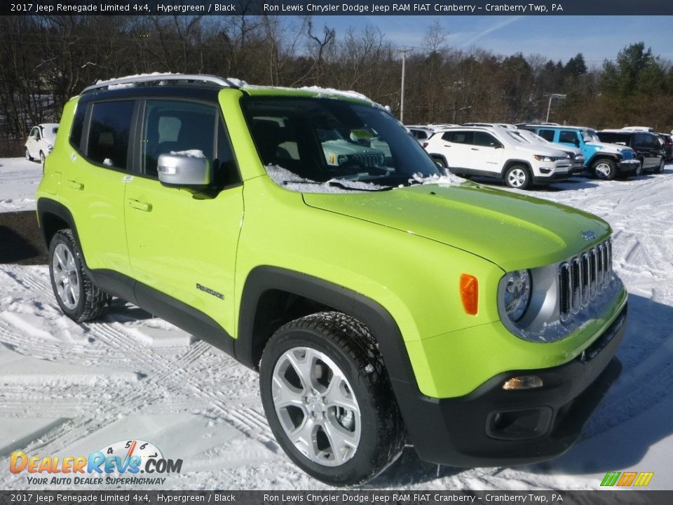 2017 Jeep Renegade Limited 4x4 Hypergreen / Black Photo #7