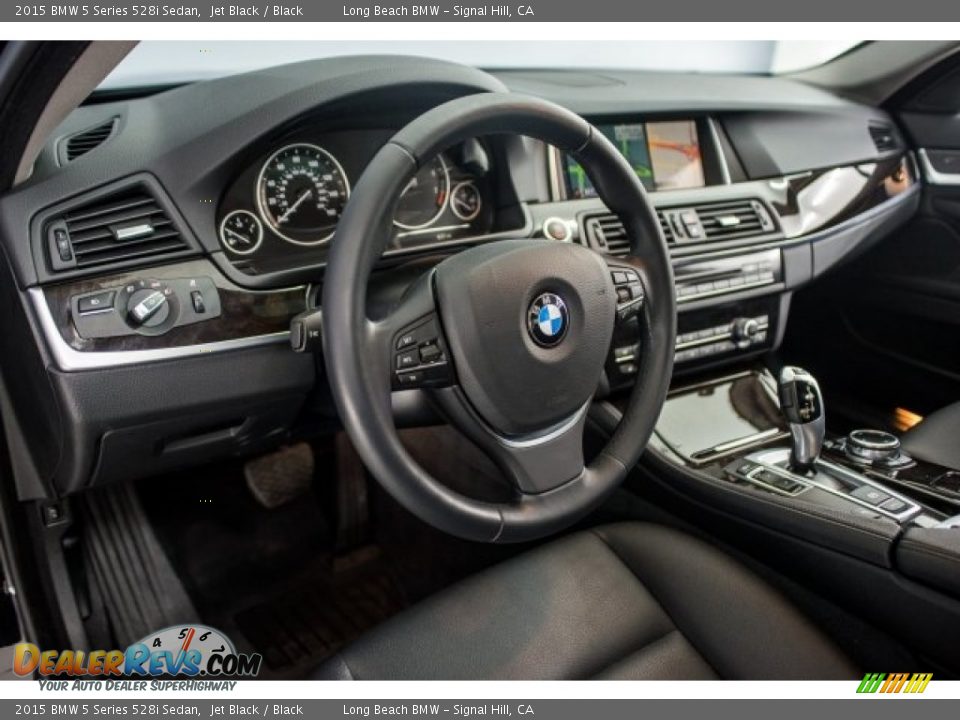 2015 BMW 5 Series 528i Sedan Jet Black / Black Photo #15