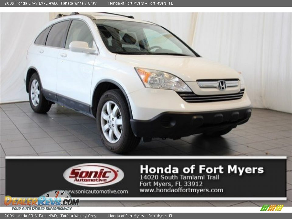 2009 Honda CR-V EX-L 4WD Taffeta White / Gray Photo #1