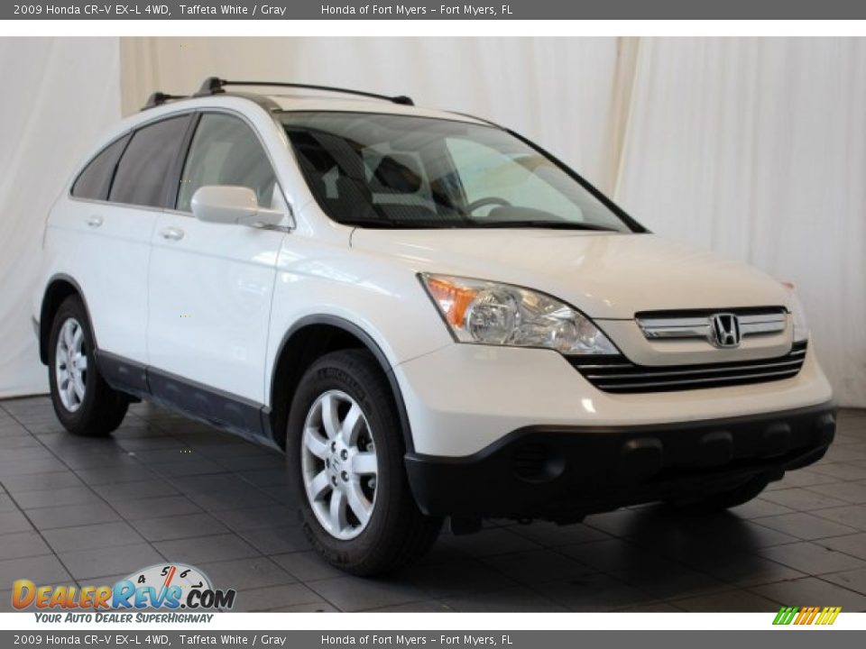 2009 Honda CR-V EX-L 4WD Taffeta White / Gray Photo #2