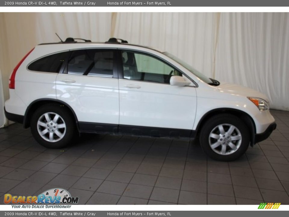 2009 Honda CR-V EX-L 4WD Taffeta White / Gray Photo #3