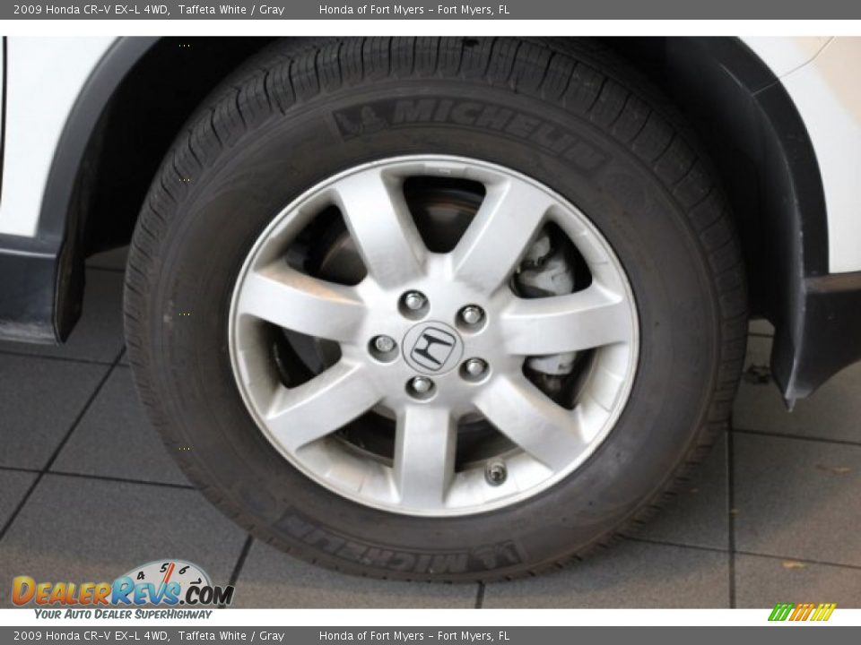 2009 Honda CR-V EX-L 4WD Taffeta White / Gray Photo #8