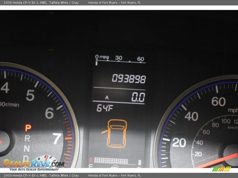 2009 Honda CR-V EX-L 4WD Taffeta White / Gray Photo #19