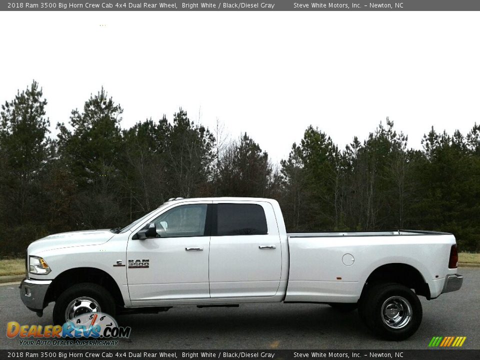 2018 Ram 3500 Big Horn Crew Cab 4x4 Dual Rear Wheel Bright White / Black/Diesel Gray Photo #1