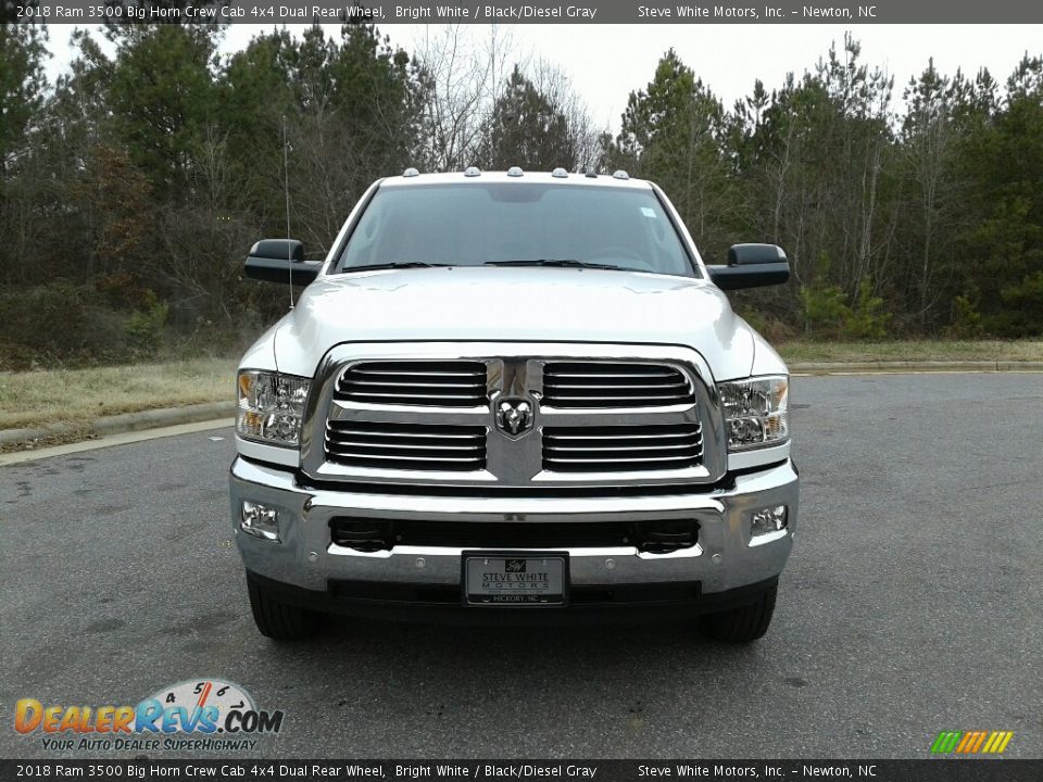 2018 Ram 3500 Big Horn Crew Cab 4x4 Dual Rear Wheel Bright White / Black/Diesel Gray Photo #3
