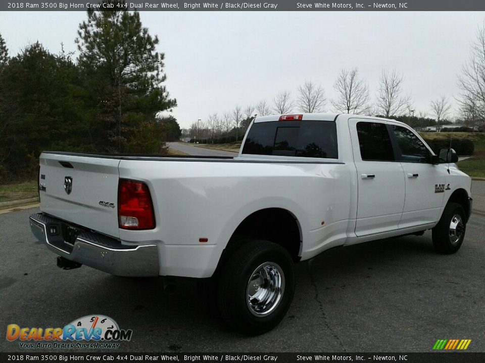 2018 Ram 3500 Big Horn Crew Cab 4x4 Dual Rear Wheel Bright White / Black/Diesel Gray Photo #6