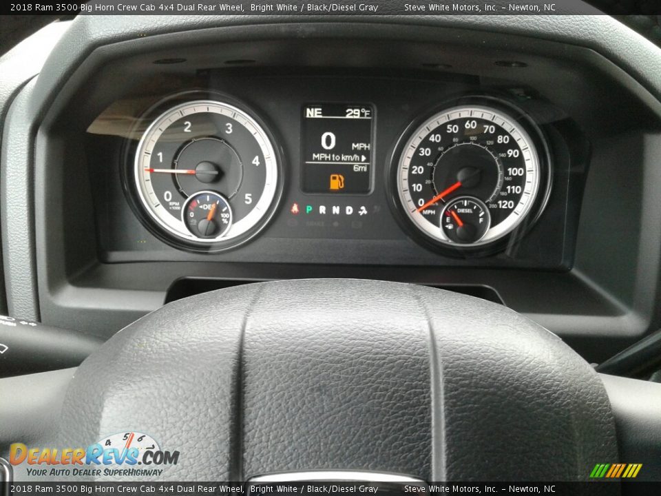 2018 Ram 3500 Big Horn Crew Cab 4x4 Dual Rear Wheel Bright White / Black/Diesel Gray Photo #18