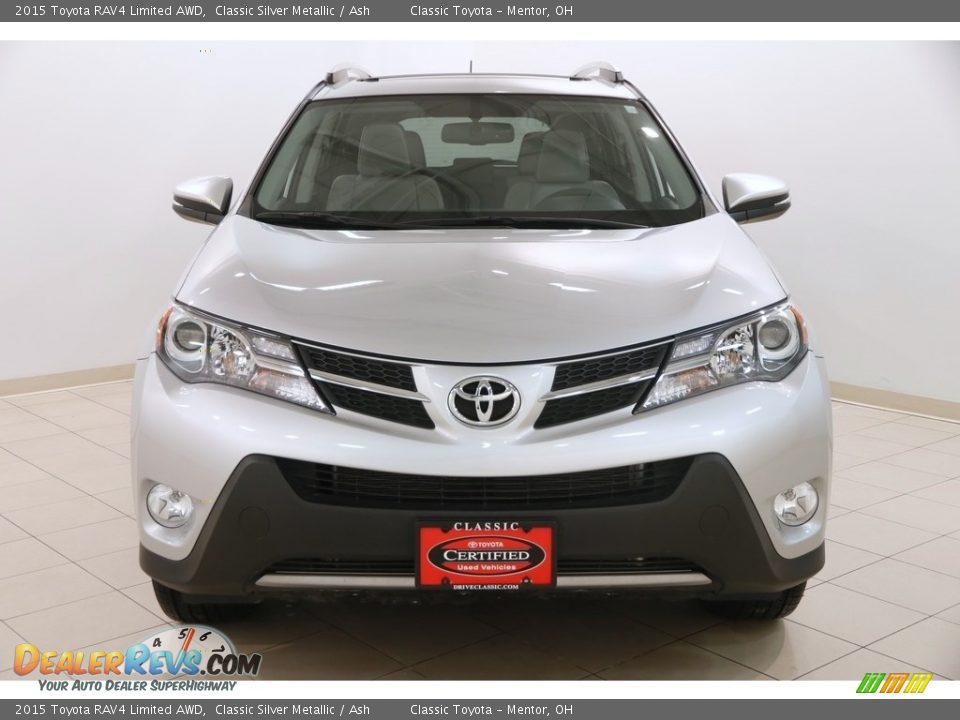 2015 Toyota RAV4 Limited AWD Classic Silver Metallic / Ash Photo #2