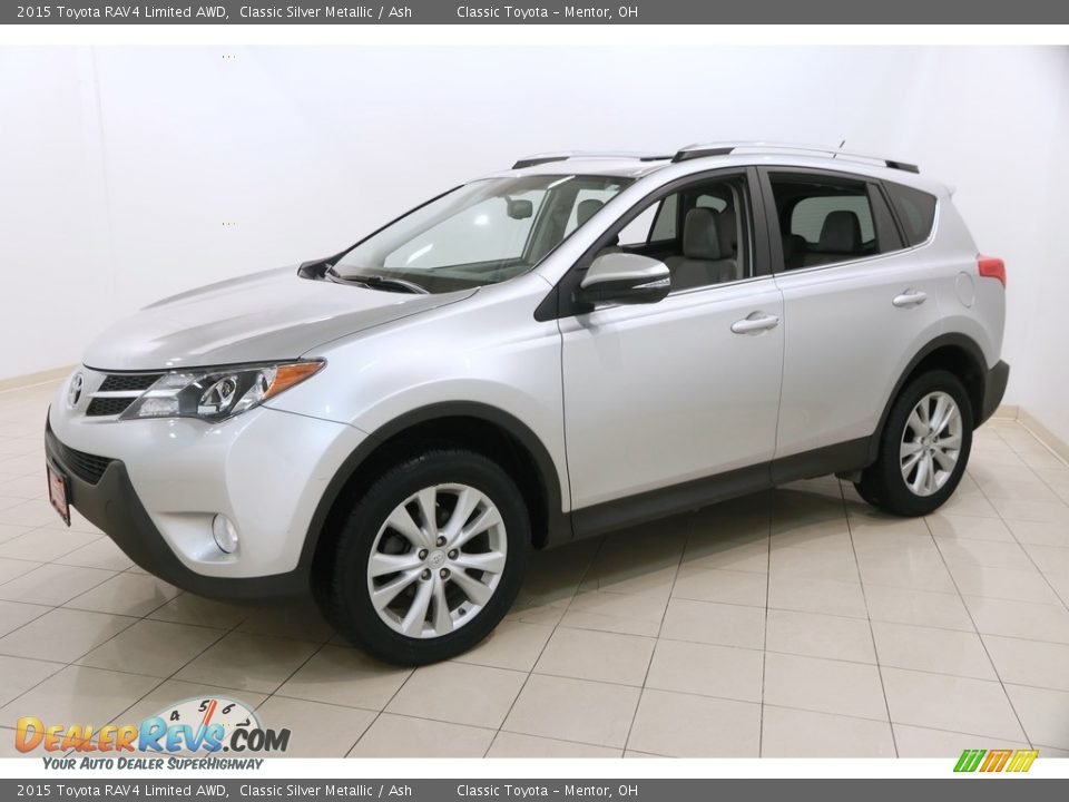 2015 Toyota RAV4 Limited AWD Classic Silver Metallic / Ash Photo #3