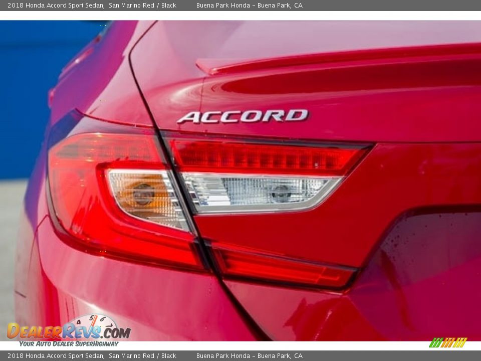 2018 Honda Accord Sport Sedan San Marino Red / Black Photo #3