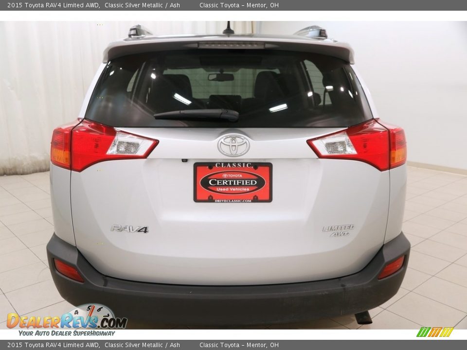 2015 Toyota RAV4 Limited AWD Classic Silver Metallic / Ash Photo #18
