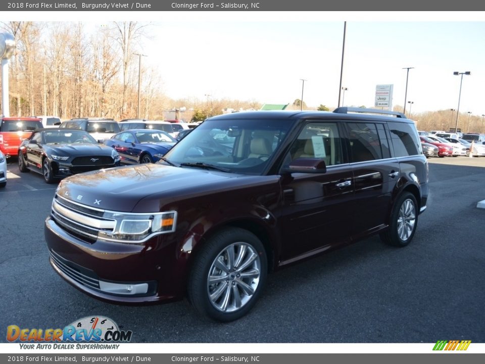 2018 Ford Flex Limited Burgundy Velvet / Dune Photo #3