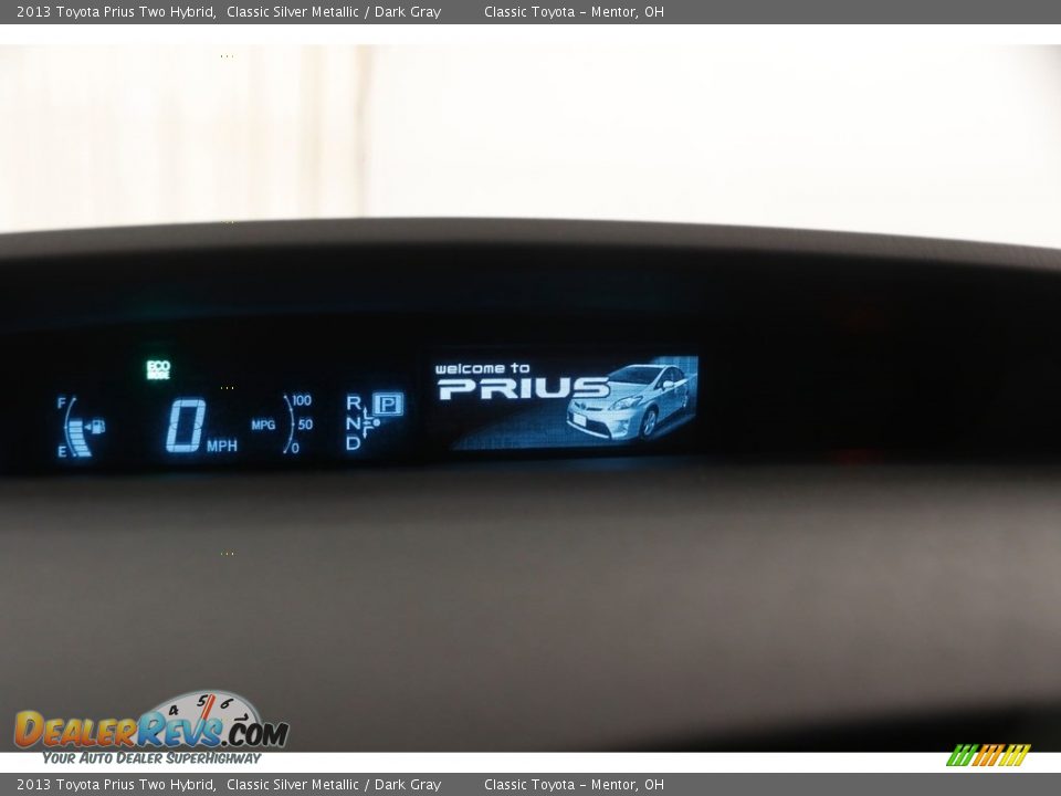2013 Toyota Prius Two Hybrid Classic Silver Metallic / Dark Gray Photo #8