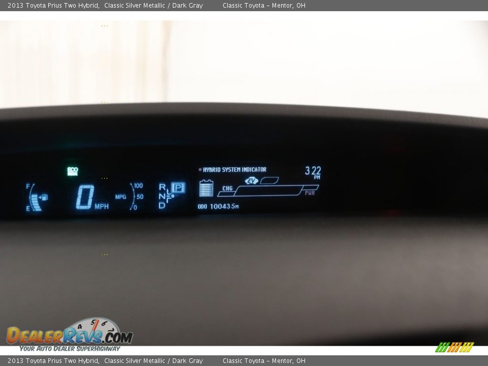 2013 Toyota Prius Two Hybrid Classic Silver Metallic / Dark Gray Photo #9