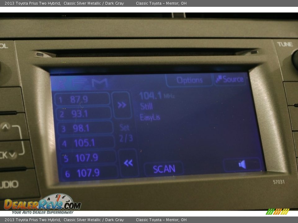 2013 Toyota Prius Two Hybrid Classic Silver Metallic / Dark Gray Photo #11