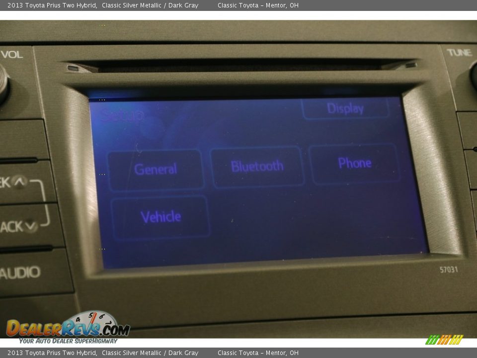 2013 Toyota Prius Two Hybrid Classic Silver Metallic / Dark Gray Photo #13