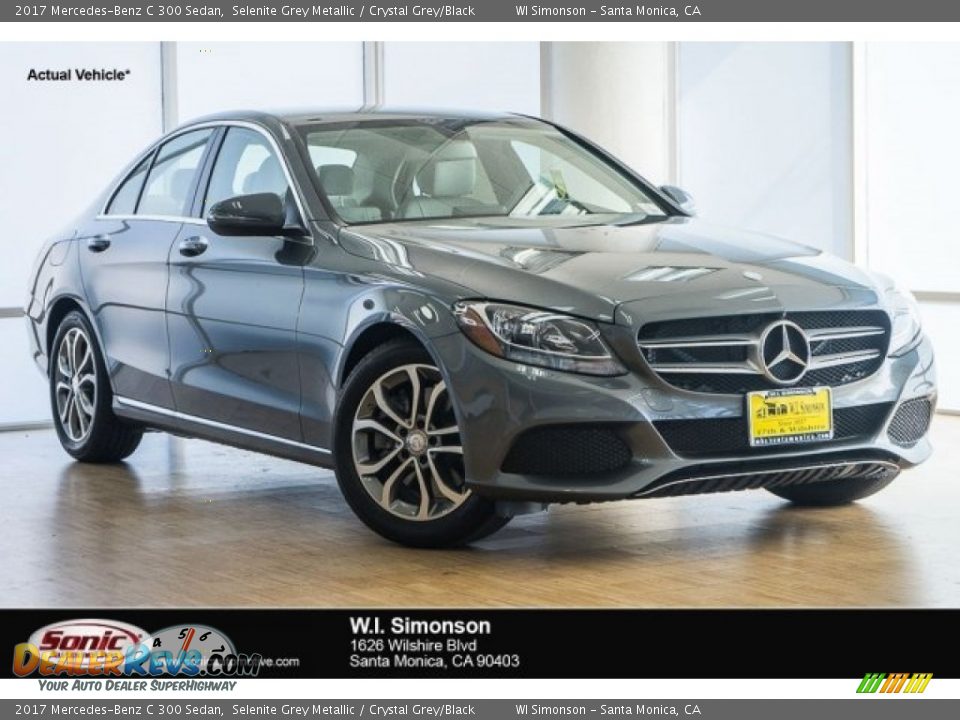 2017 Mercedes-Benz C 300 Sedan Selenite Grey Metallic / Crystal Grey/Black Photo #1