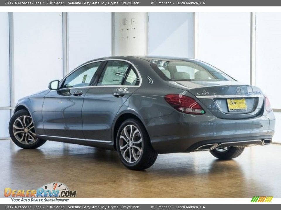 2017 Mercedes-Benz C 300 Sedan Selenite Grey Metallic / Crystal Grey/Black Photo #3